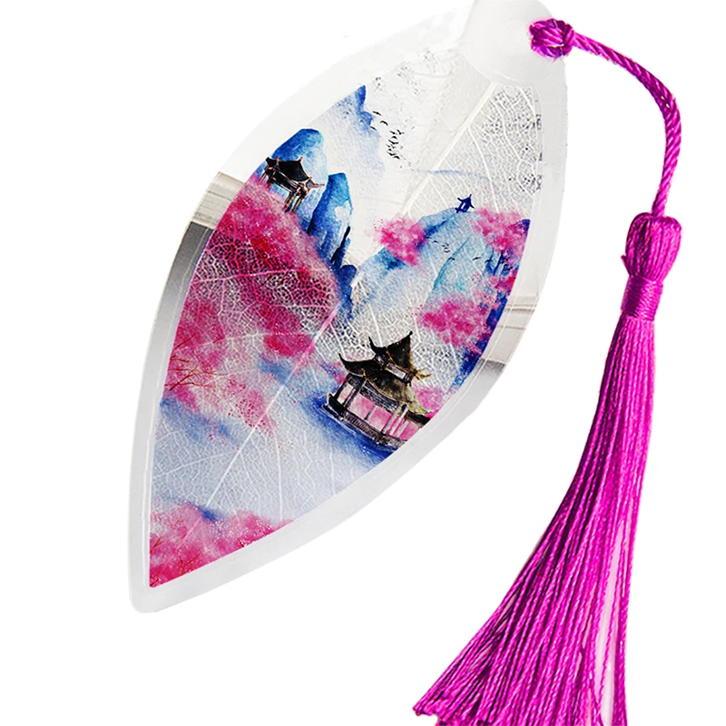 Chinese Archaic Style Leaf Vein Bookmark Pink Girl Heart Antique Landscape Bookmark Office School Student Gift Stationery Supply
Chinese Archaic Style Leaf Vein Bookmark Pink Girl Heart Antique Landscape Bookmark Office School Student Gift Stationery Supply