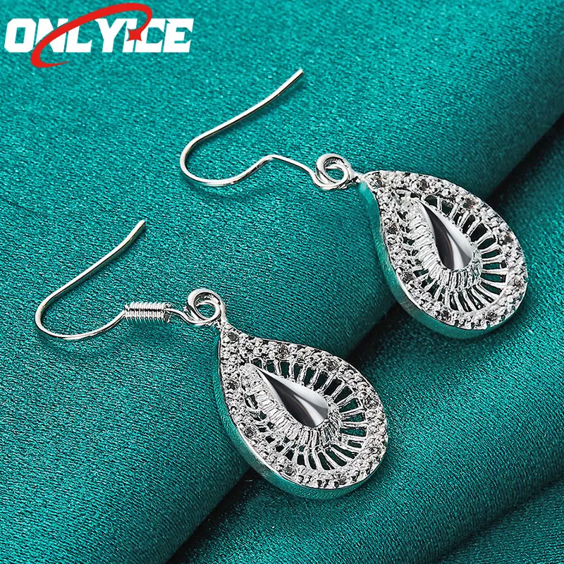 925 Sterling Silver Waterdrop Mesh Stud Drop Earrings Women's Fashion Glamour Christmas Party Wedding Engagement Jewelry
925 Sterling Silver Waterdrop Mesh Stud Drop Earrings Women's Fashion Glamour Christmas Party Wedding Engagement Jewelry