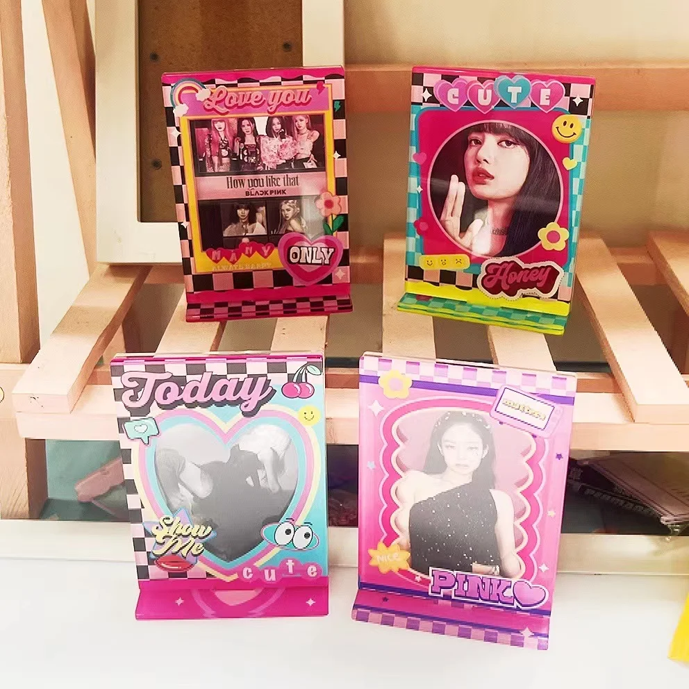Kpop 3 inch Cute Acrylic pink Photocard Holder Korean Idol Card Photo Holder Desktop photo frame display School Stationery
Kpop 3 inch Cute Acrylic pink Photocard Holder Korean Idol Card Photo Holder Desktop photo frame display School Stationery