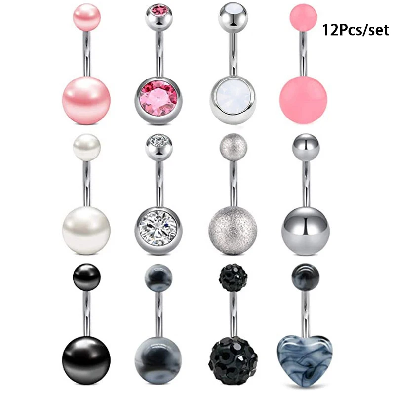 12pc/set Cute Dangle Belly Ring Pack Navel Ring Piercing Sexy Belly Ring Set Belly Button Ring Body Piercing Jewelry
12pc/set Cute Dangle Belly Ring Pack Navel Ring Piercing Sexy Belly Ring Set Belly Button Ring Body Piercing Jewelry