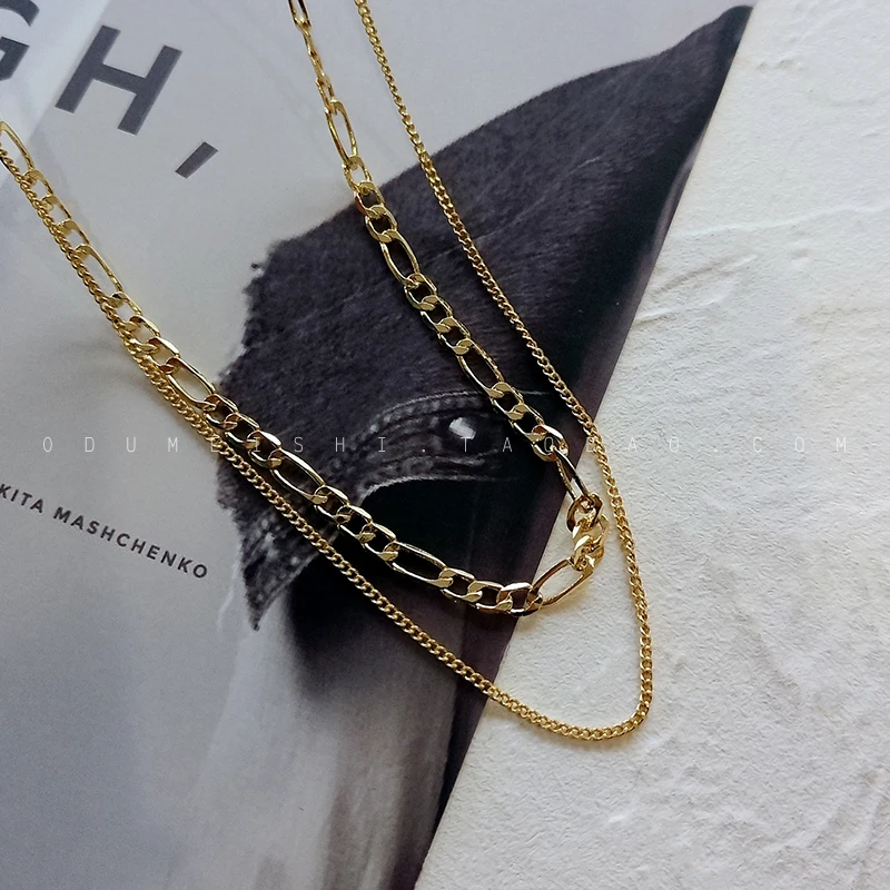 Trendy 2021 New Multilayer Necklace For Women Gold Color Stainless Steel Clavicle Chain Fashion Gothic Party Gift Sweater chain
Trendy 2021 New Multilayer Necklace For Women Gold Color Stainless Steel Clavicle Chain Fashion Gothic Party Gift Sweater chain