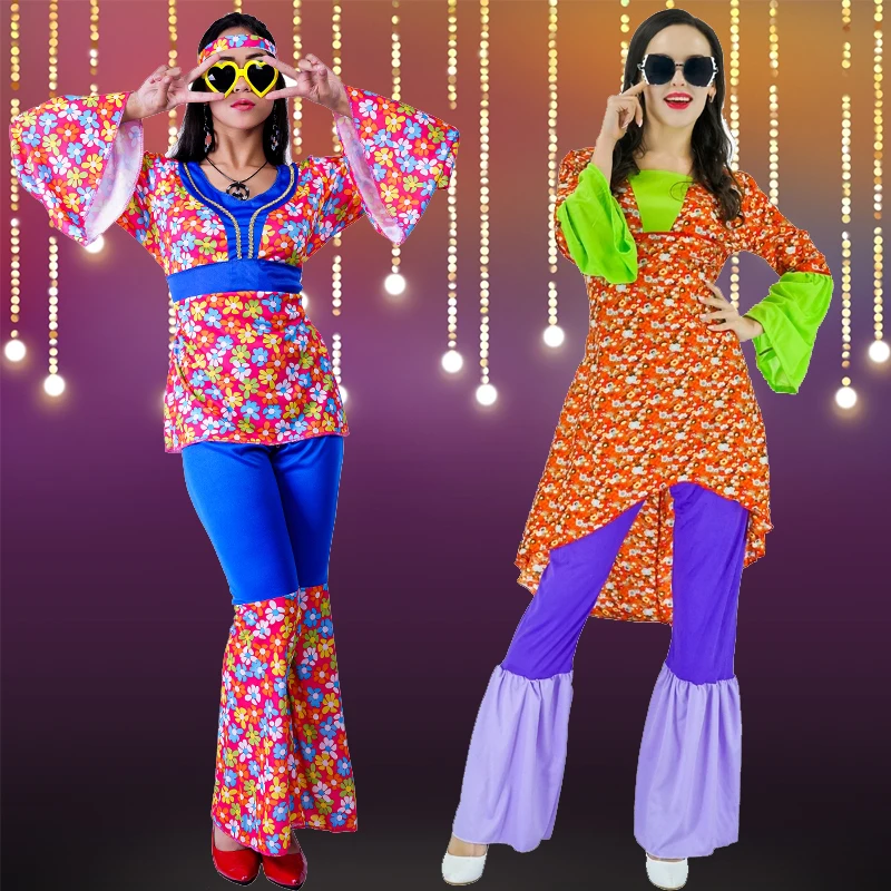Hippie Costume Set 60s 70s Women's Outfits Hippie Cosplay Doisco Clothing Halloween Party Sets
Hippie Costume Set 60s 70s Women's Outfits Hippie Cosplay Doisco Clothing Halloween Party Sets