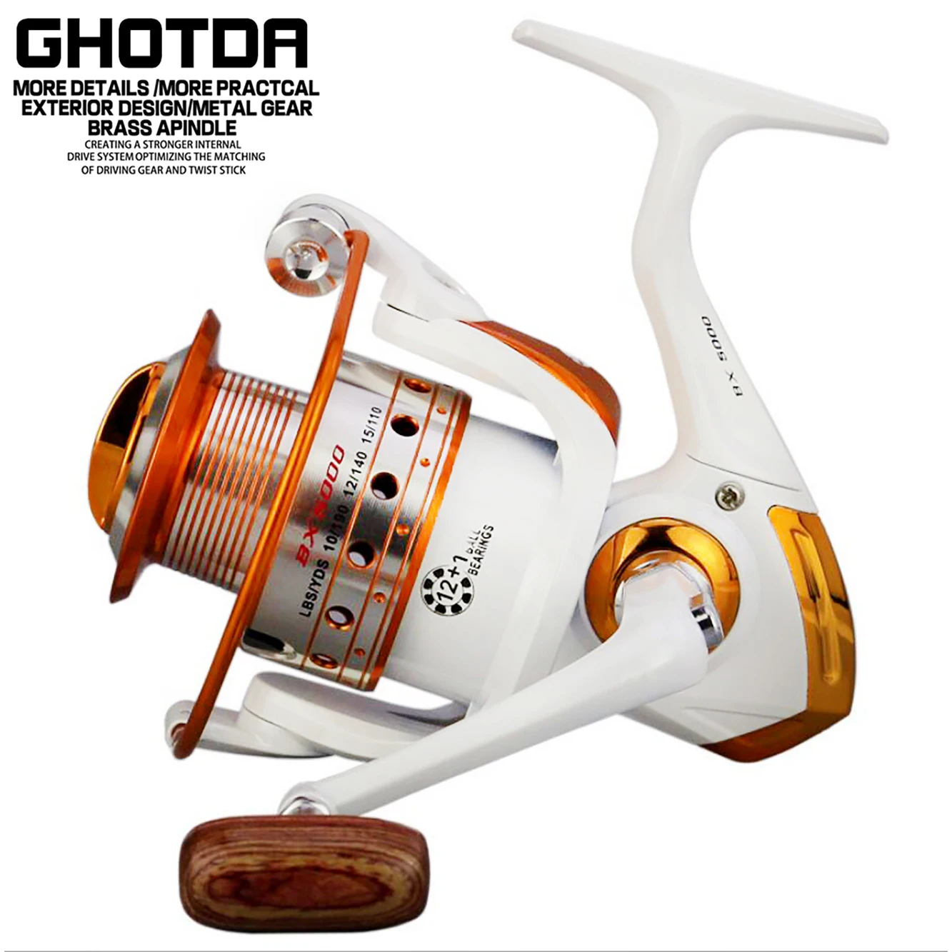 Fishing Lure Reel Water-Resistance Spinning Reel High-Speed 5.5:1 Fishing Reel Power Fishing Reel for Bass Pike Fishing
Fishing Lure Reel Water-Resistance Spinning Reel High-Speed 5.5:1 Fishing Reel Power Fishing Reel for Bass Pike Fishing