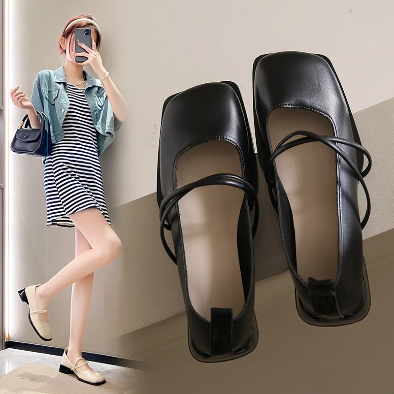 Балетки женские с квадратным носком, модные серебристые Туфли Мэри Джейн на низком каблуке, с пряжкой, мягкая подошва, лоферы, весна 
Балетки женские с квадратным носком, модные серебристые Туфли Мэри Джейн на низком каблуке, с пряжкой, мягкая подошва, лоферы, весна