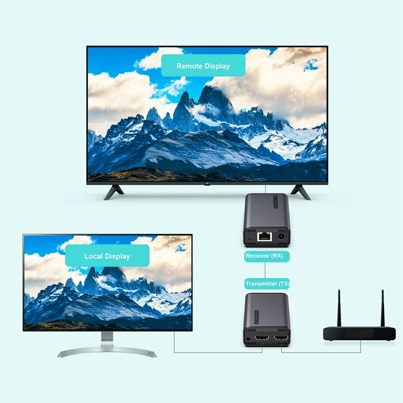 -Compatible To RJ45 Single Network Cable Extender 200M High-Definition Lossless Transmission Transmitter(US Plug)
-Compatible To RJ45 Single Network Cable Extender 200M High-Definition Lossless Transmission Transmitter(US Plug)