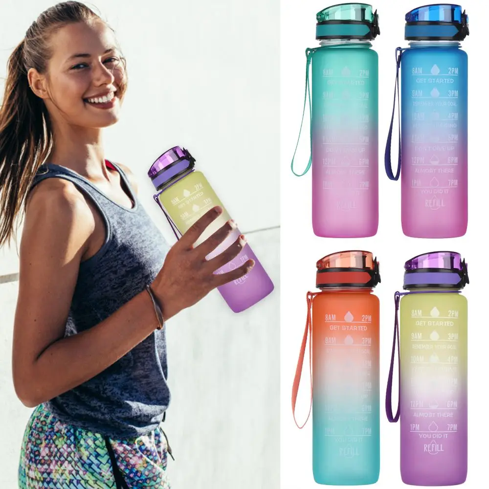 1L Portable Travel Fitness Motivational Drinking Cups Water Bottle with Time Maker Leak-proof
1L Portable Travel Fitness Motivational Drinking Cups Water Bottle with Time Maker Leak-proof