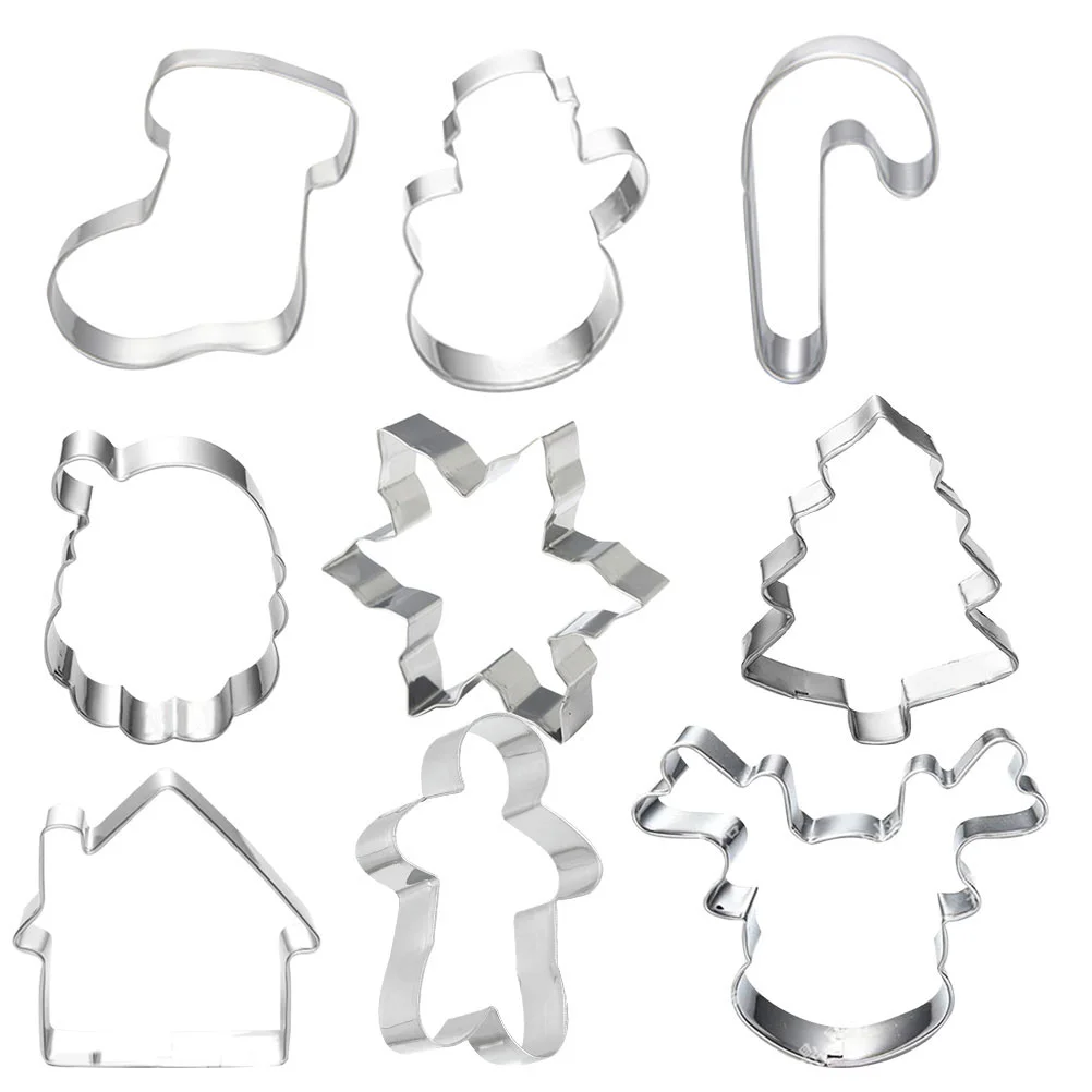 9Pcs Christmas Cookie Stainless Steel Santa Snowman Xmas Tree Biscuit Holiday Cookie Tools
9Pcs Christmas Cookie Stainless Steel Santa Snowman Xmas Tree Biscuit Holiday Cookie Tools