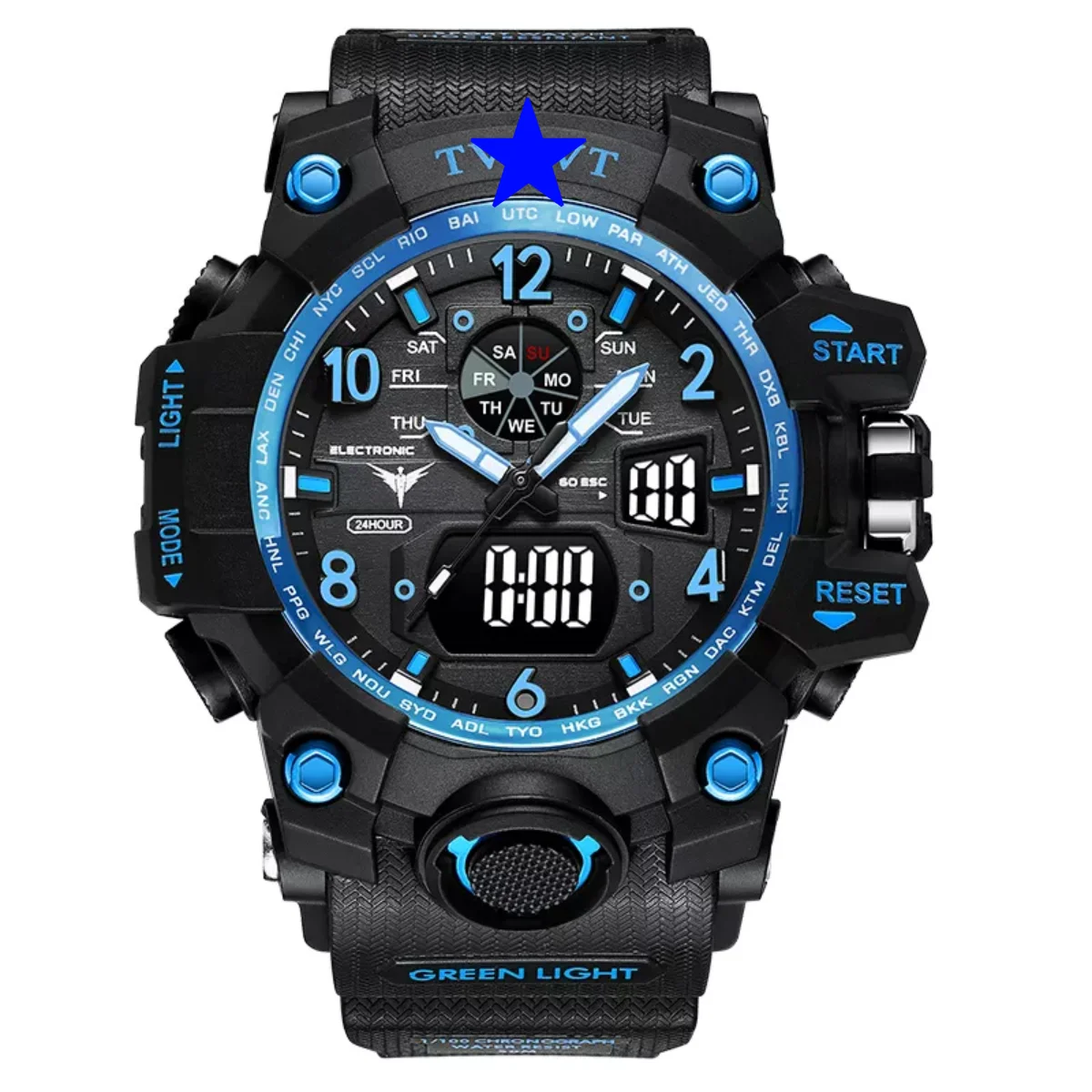 New Arrival Waterproof Boys Wristwatches Large Display Yellow Digital Analog Mens Watch ES45F
New Arrival Waterproof Boys Wristwatches Large Display Yellow Digital Analog Mens Watch ES45F