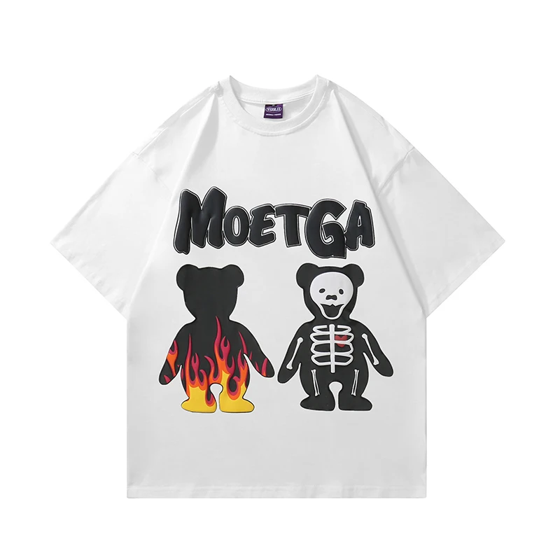 Summer Bear Letter Short Sleeve Couple Cotton Tshirts Crew Neck Hip Hop Harajuku Retro Cotton Tees Mens Loose Streetwear Tops
Summer Bear Letter Short Sleeve Couple Cotton Tshirts Crew Neck Hip Hop Harajuku Retro Cotton Tees Mens Loose Streetwear Tops