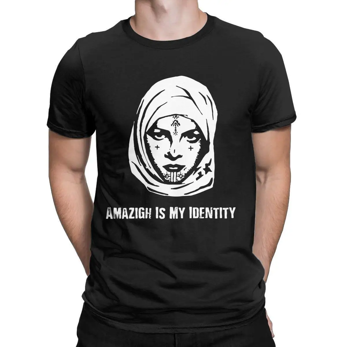Amazigh Is My Identity Men's T Shirt Berber Women Face With Tattoos Casual Tees Short Sleeve O Neck T-Shirt Pure Cotton Summer
Amazigh Is My Identity Men's T Shirt Berber Women Face With Tattoos Casual Tees Short Sleeve O Neck T-Shirt Pure Cotton Summer