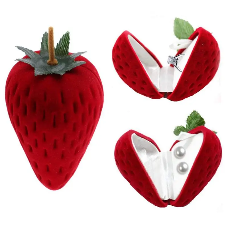 Small Strawberry Shape Jewelry Box Ring Earring Gift Cases Fruit Storage Red
Small Strawberry Shape Jewelry Box Ring Earring Gift Cases Fruit Storage Red