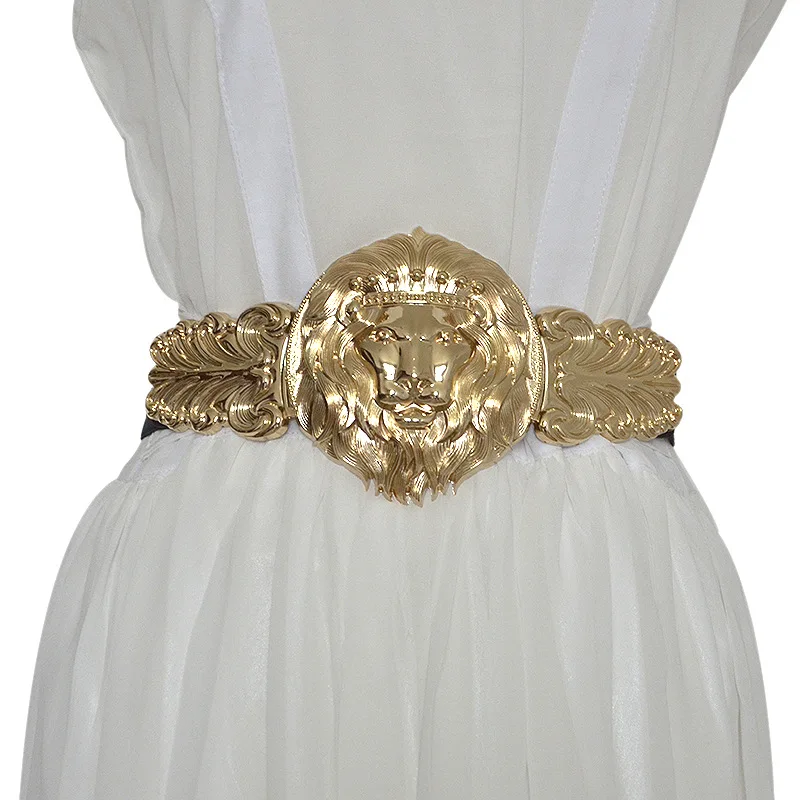 Golden Waist Belts Fashion Women's Metal Wide Waistband Female Luxury Brand Designer Ladies Elastic Belt For Dress
Golden Waist Belts Fashion Women's Metal Wide Waistband Female Luxury Brand Designer Ladies Elastic Belt For Dress