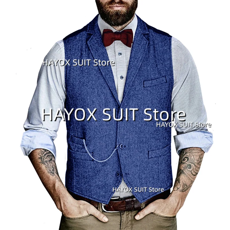 Men's Suit Vest Slim Fit Single Breasted Tip Lapel British Style Groom Groomsmen Sleeveless Jackets
Men's Suit Vest Slim Fit Single Breasted Tip Lapel British Style Groom Groomsmen Sleeveless Jackets