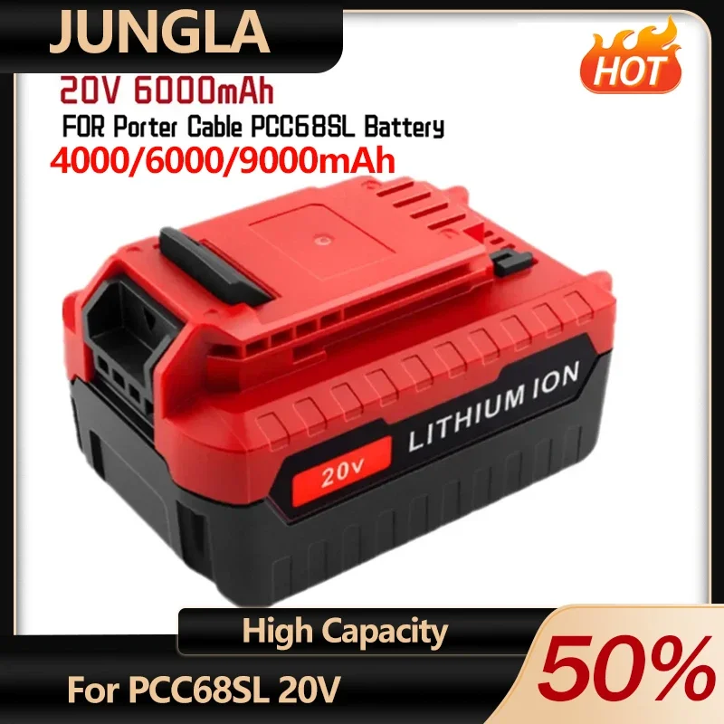 4000mah 6000mAh 9000mAh 20V MAX Lithium-Ersatz Batterie für Porter Kabel 20V PCC685L PCC680L PCC682L Cordless Werkzeuge
4000mah 6000mAh 9000mAh 20V MAX Lithium-Ersatz Batterie für Porter Kabel 20V PCC685L PCC680L PCC682L Cordless Werkzeuge