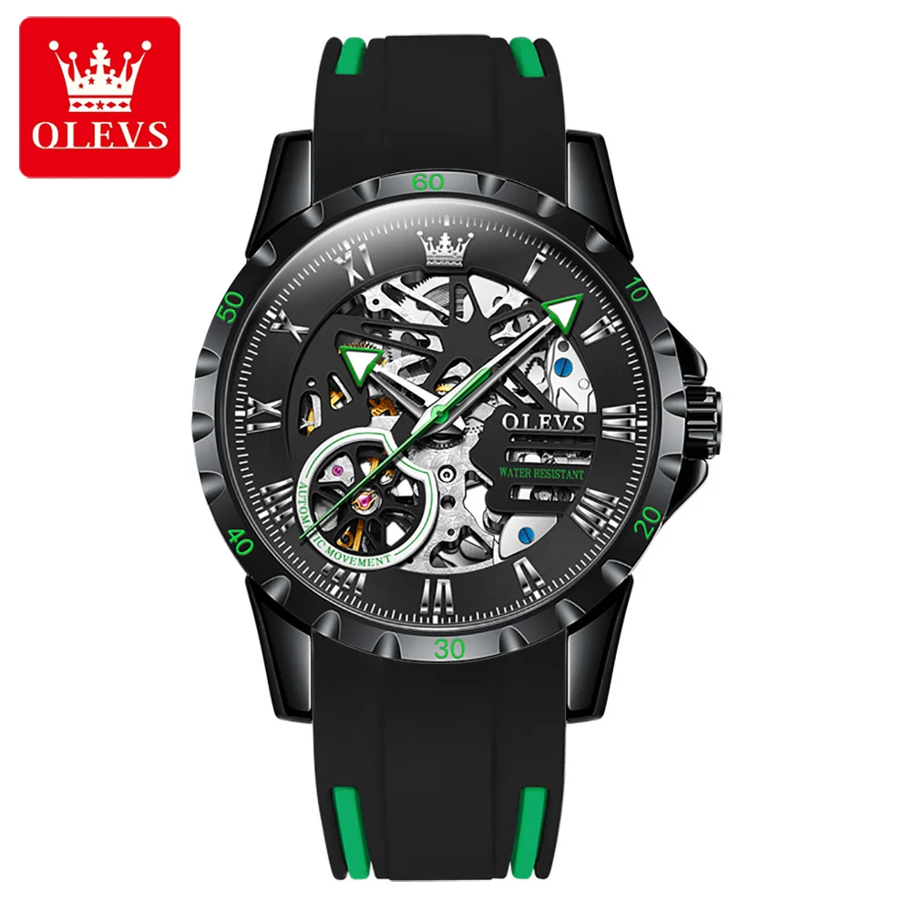 OLEVS New Sport Male Watch Automatic Mechanical Watch Men's Skeleton Design Noctilucent Waterproof Luxury Wristwatch Men
OLEVS New Sport Male Watch Automatic Mechanical Watch Men's Skeleton Design Noctilucent Waterproof Luxury Wristwatch Men