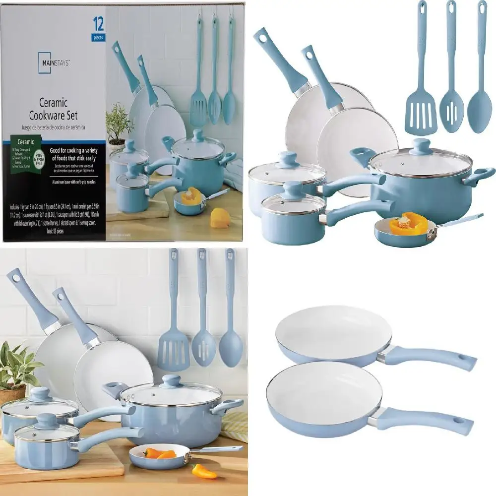Beautiful & Durable Luxury Blue Ceramic Linen Cookware Set - An Elegant Stylish Kitchenware Set for Home Chefs, Perfect for Any
Beautiful & Durable Luxury Blue Ceramic Linen Cookware Set - An Elegant Stylish Kitchenware Set for Home Chefs, Perfect for Any