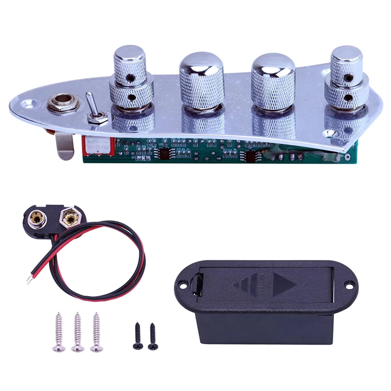 

5 Jazz JB Bass Loaded Wired Control Plate Guitar Parts JB-08CR Plastic+Metal As Shown For 4/5 String Bass