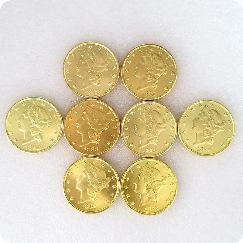 American 1878~1893 Brass Gold-plated Commemorative Collectible Coin Gift Lucky Challenge Coin
American 1878~1893 Brass Gold-plated Commemorative Collectible Coin Gift Lucky Challenge Coin