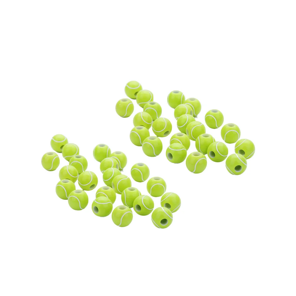 100Pcs Tennis Beads Green Sports Beads Spacer Beads Large Hole Round Beads DIY Bracelets Necklace Beads Jewelry Making Pearl
100Pcs Tennis Beads Green Sports Beads Spacer Beads Large Hole Round Beads DIY Bracelets Necklace Beads Jewelry Making Pearl