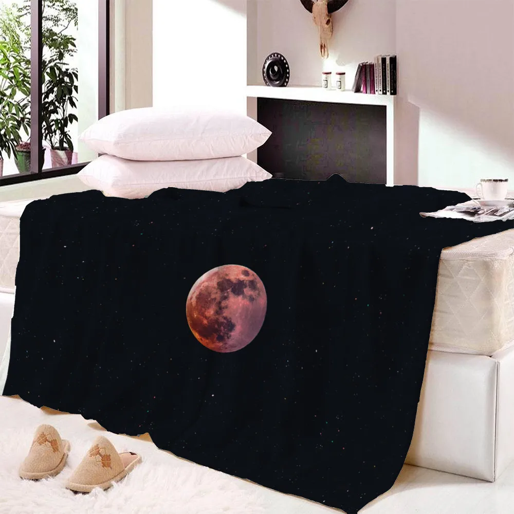 

Custom DIY Star Planet Moon Flannel Blanket Bedspread Fleece Throw Blanket Sofa Soft for Kids Adult King Queen Size Super So