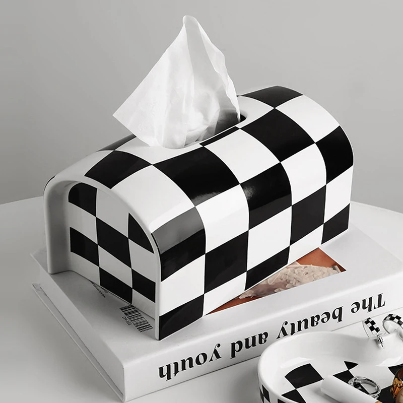 Modern Checkered Drawing Paper Box, Living Room Table Decoration Box, Artistic Fabric Sense, Creative Desktop Decoration
Modern Checkered Drawing Paper Box, Living Room Table Decoration Box, Artistic Fabric Sense, Creative Desktop Decoration