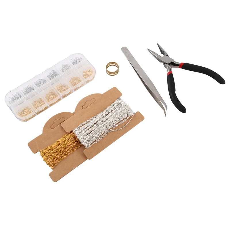 Цепочки для изготовления ювелирных изделий, звенья 65,6 футов, соединительные кольца 960 шт., застежки-карабины 40 шт. для бижутерии «сделай сам» 
Цепочки для изготовления ювелирных изделий, звенья 65,6 футов, соединительные кольца 960 шт., застежки-карабины 40 шт. для бижутерии «сделай сам»