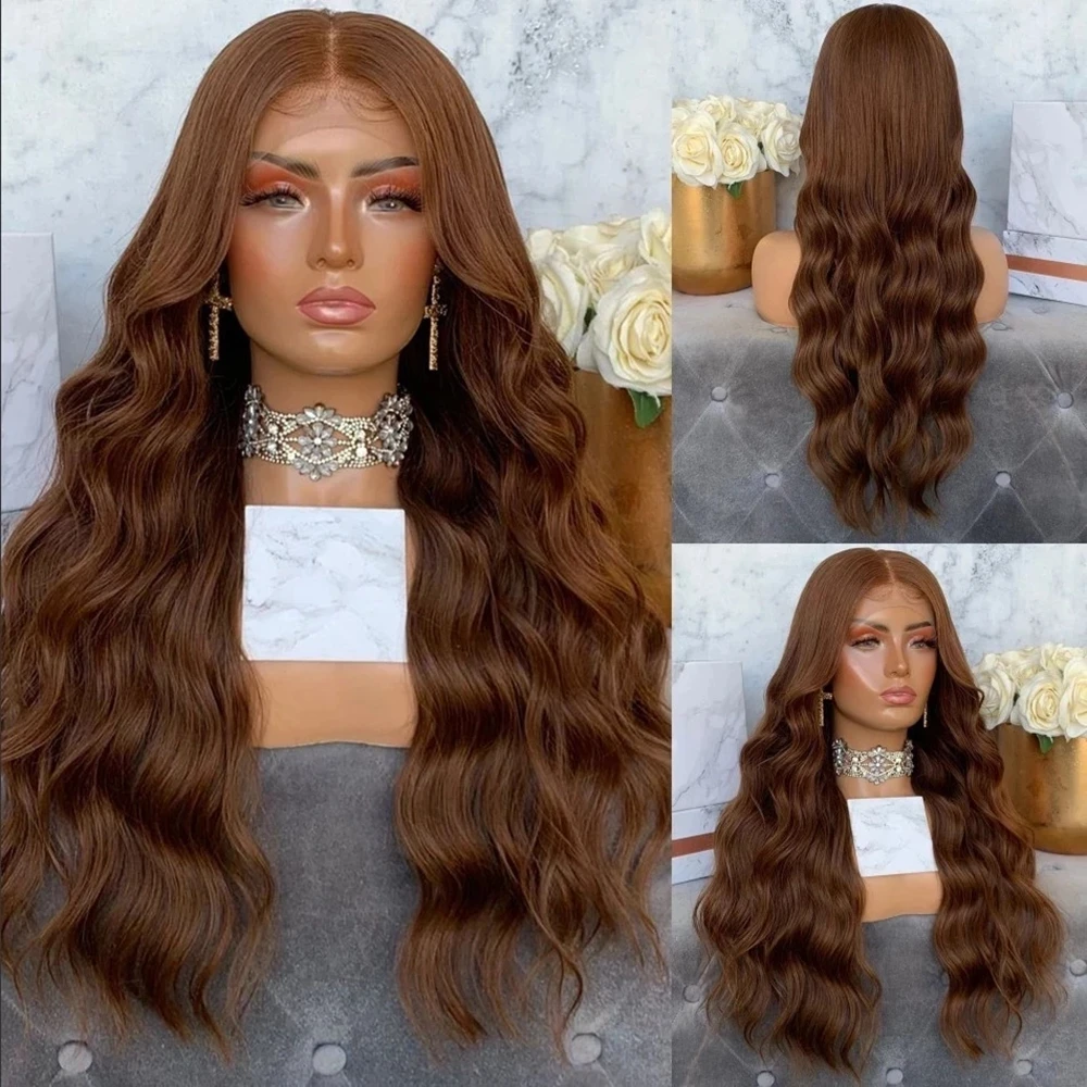 Длинный волнистый коричневый парик Gossamelle, синтетический парик на шнуровке спереди для женщин, средней части, на шнуровке, дешевые модные па...
Длинный волнистый коричневый парик Gossamelle, синтетический парик на шнуровке спереди для женщин, средней части, на шнуровке, дешевые модные па...