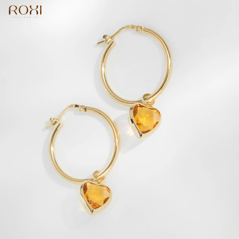 ROXI Fashion Heart Drop Hoop Earrings For Women 925 Sterling Silver Party Shiny pendientes Fine Jewelry oorbellen
ROXI Fashion Heart Drop Hoop Earrings For Women 925 Sterling Silver Party Shiny pendientes Fine Jewelry oorbellen