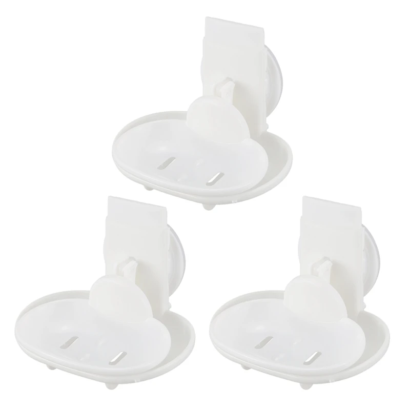 3X Double Soap Dish Strong Suction Soap Holder Cup Tray For Shower Bathroom (White)
3X Double Soap Dish Strong Suction Soap Holder Cup Tray For Shower Bathroom (White)