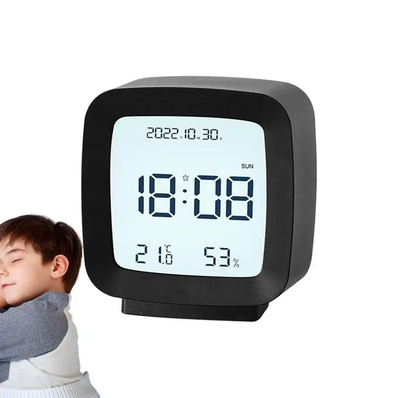 Time Clock Desktop Table Clock Electronic Alarm Digital Clock Voice Control Night Light Temperature Humidity Display 
Time Clock Desktop Table Clock Electronic Alarm Digital Clock Voice Control Night Light Temperature Humidity Display