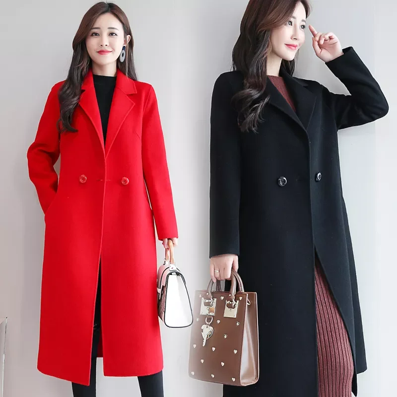 2023New Over knee Double-Sided Cashmere Coat Autumn Winter Women's Thick Woolen Coat Slim Woolen Coat All-Match Ladies Jacke
2023New Over knee Double-Sided Cashmere Coat Autumn Winter Women's Thick Woolen Coat Slim Woolen Coat All-Match Ladies Jacke