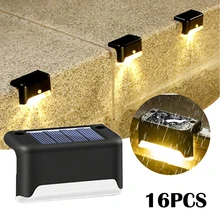 Warm White LED Solar Step Lamp Patio Stair Light Waterproof Garden decoration outdoor Balcony Lights Pathway light for fence