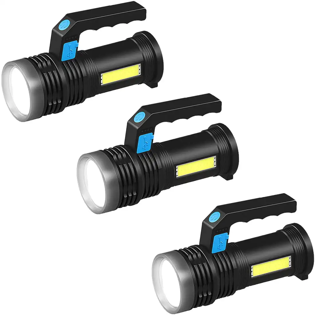 HXXF LED Rechargeable Flashlights 3 Pack,Handheld Flashlights,Spotlight Flashlight with Cob Sidelight,2000mAh Flashlights High L
HXXF LED Rechargeable Flashlights 3 Pack,Handheld Flashlights,Spotlight Flashlight with Cob Sidelight,2000mAh Flashlights High L