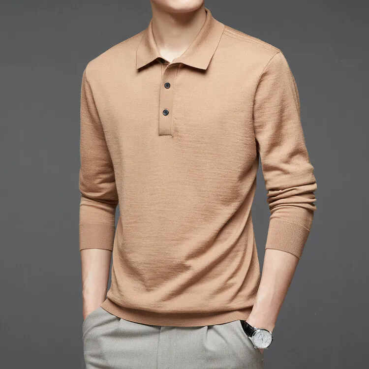 Новинка, осенний свитер-поло из натуральной шерсти, с длинным рукавом
Новинка, осенний свитер-поло из натуральной шерсти, с длинным рукавом