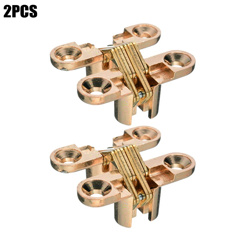 2pcs Door Folding Hinges Silver/Gold Concealed Cross Hinge For Door Wooden Box Jewelry Box Gift Box Dining Table
2pcs Door Folding Hinges Silver/Gold Concealed Cross Hinge For Door Wooden Box Jewelry Box Gift Box Dining Table