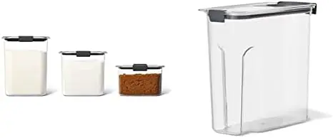 Brilliance Food Storage Containers, Clear/Grey & Brilliance Cereal Food Storage Container with Flip Top Spout, Dishwasher Sa
Brilliance Food Storage Containers, Clear/Grey & Brilliance Cereal Food Storage Container with Flip Top Spout, Dishwasher Sa