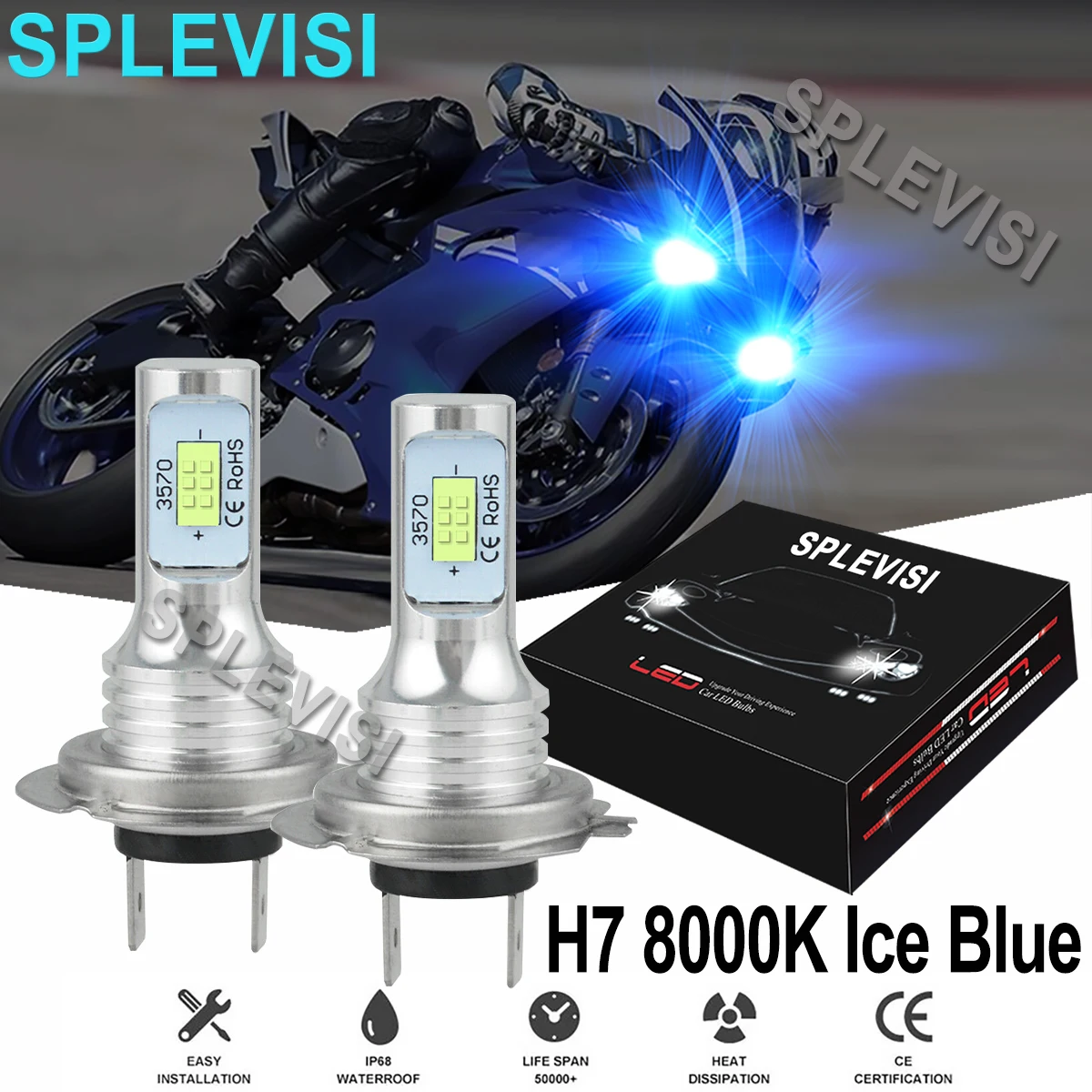 2x 70W 8000K Ice Blue Motorcycle Headlight For Yamaha R6 2006 2007 2008 2009 2010 2011 2012 2013 2014 2015 2016 2017 2018-2020
2x 70W 8000K Ice Blue Motorcycle Headlight For Yamaha R6 2006 2007 2008 2009 2010 2011 2012 2013 2014 2015 2016 2017 2018-2020
