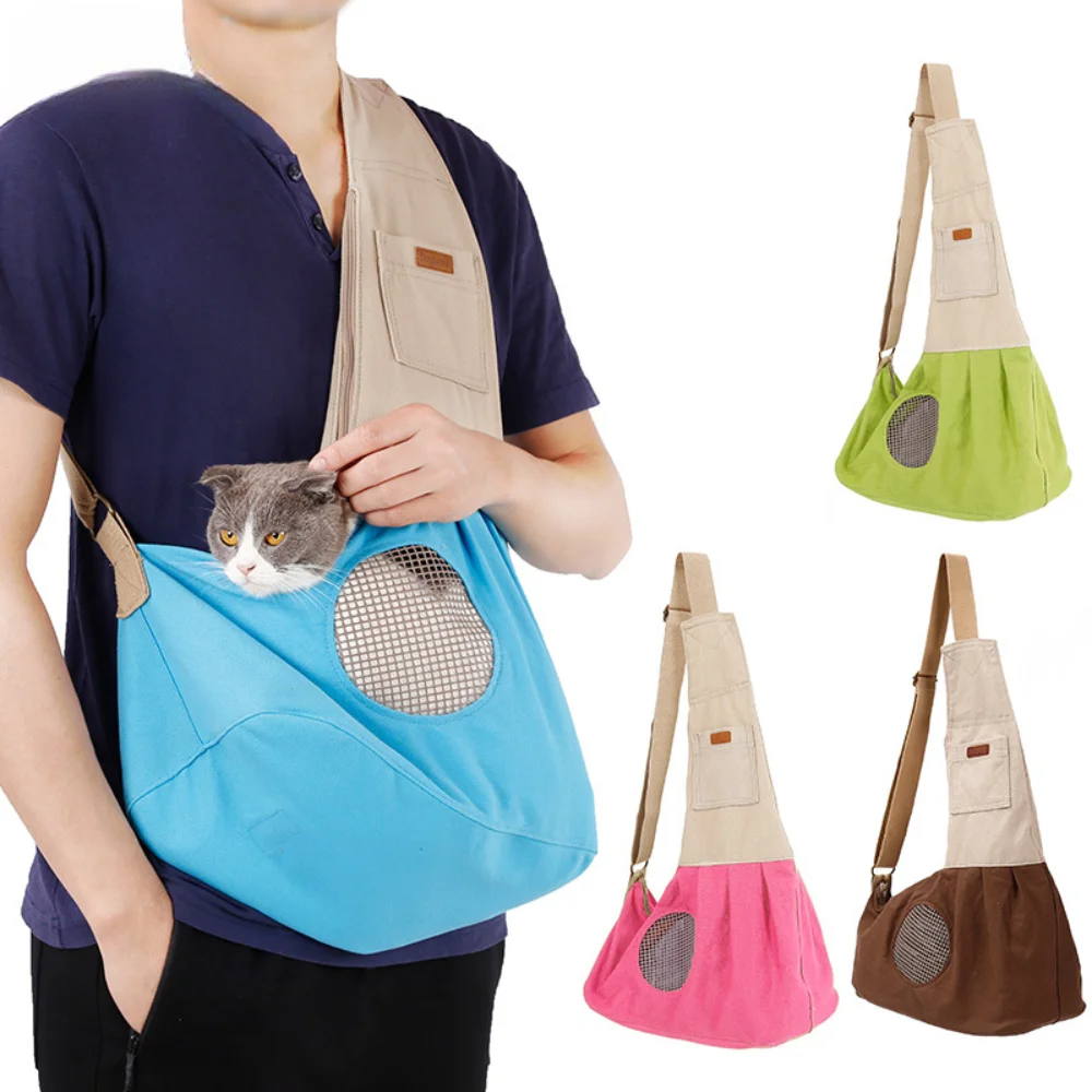 Solid color dog cat out backpack canvas travel bag fashion portable one-shoulder pet crossbody bag.
Solid color dog cat out backpack canvas travel bag fashion portable one-shoulder pet crossbody bag.