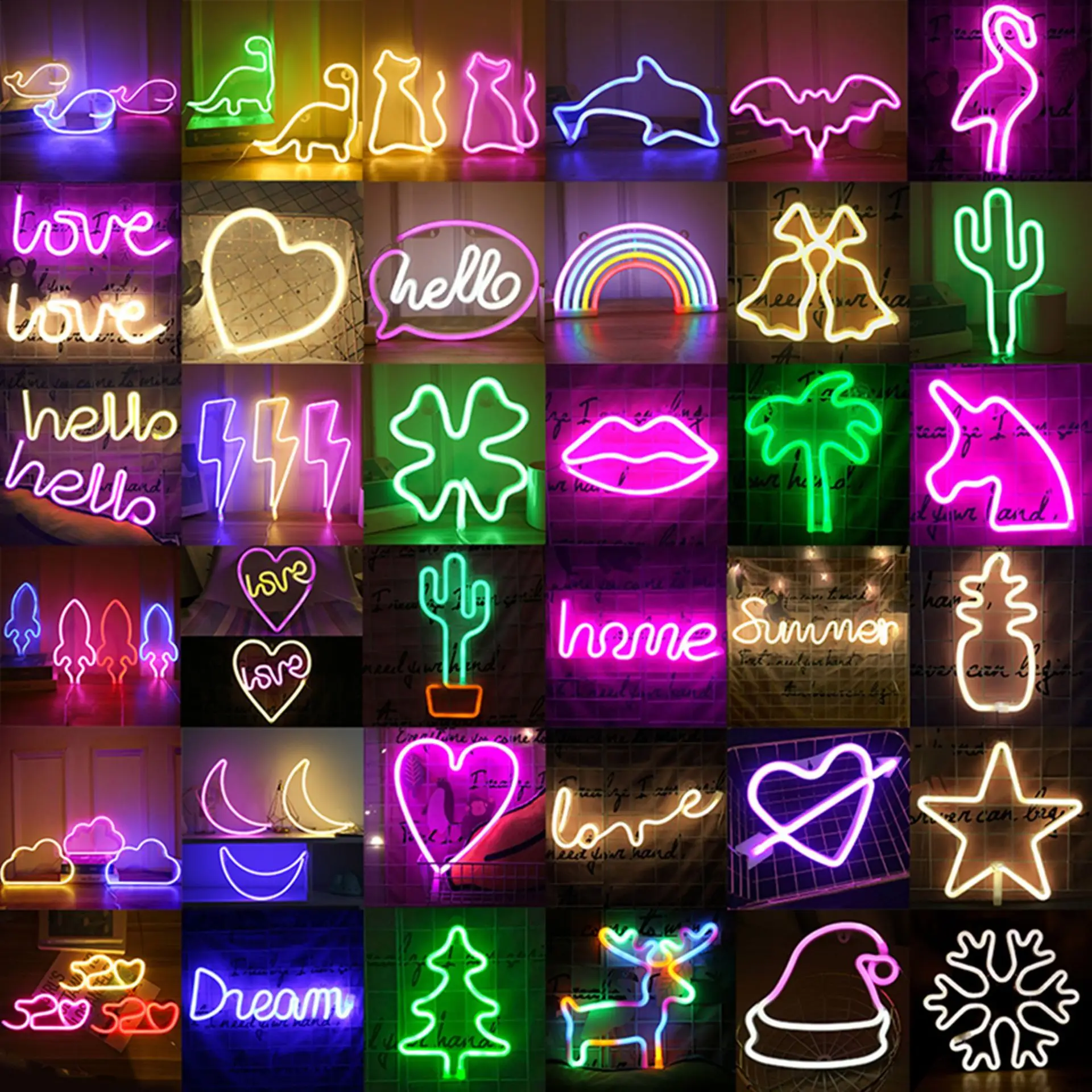 Wholesale LED Neon Night Light Sign Wall Art Sign Night Lamp Xmas Birthday Gift Wedding Party Wall Hanging Neon Lamp Home Decor
Wholesale LED Neon Night Light Sign Wall Art Sign Night Lamp Xmas Birthday Gift Wedding Party Wall Hanging Neon Lamp Home Decor