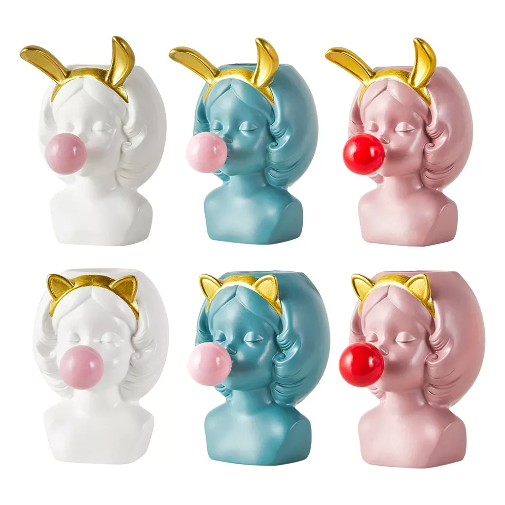 Girl Blowing Bubbles Succulent Planters Vinyl Flower Pot for Home Tabletop Decor, Various Styles Available
Girl Blowing Bubbles Succulent Planters Vinyl Flower Pot for Home Tabletop Decor, Various Styles Available