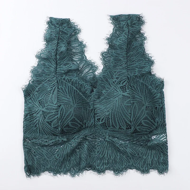 New spring and summer sexy lace hammeters back, women's anti-light, fashion lace gathered V-type wrapped chest underwear
New spring and summer sexy lace hammeters back, women's anti-light, fashion lace gathered V-type wrapped chest underwear