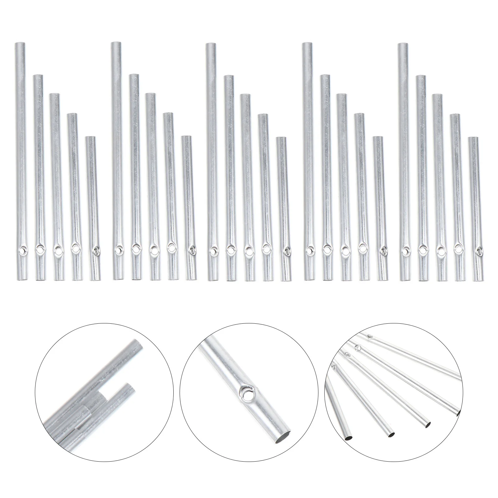 25 Pcs Wind Chimes Wind-bell Tube Pipe Aluminum Silver Home Decor Tool Adornment Hanging Retro
25 Pcs Wind Chimes Wind-bell Tube Pipe Aluminum Silver Home Decor Tool Adornment Hanging Retro