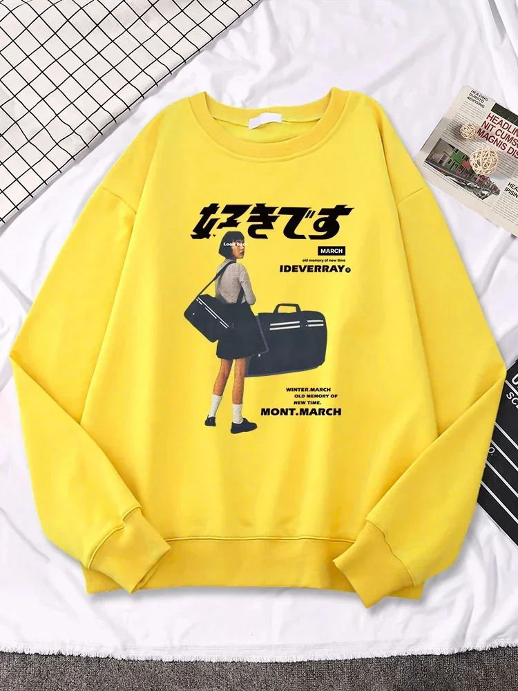 Grunge Women Hoodies March Old Memory Of New Time Ideverray School Uniform Girl Print Clothing O-Neck Soft Hoody Fit Female Top
Grunge Women Hoodies March Old Memory Of New Time Ideverray School Uniform Girl Print Clothing O-Neck Soft Hoody Fit Female Top