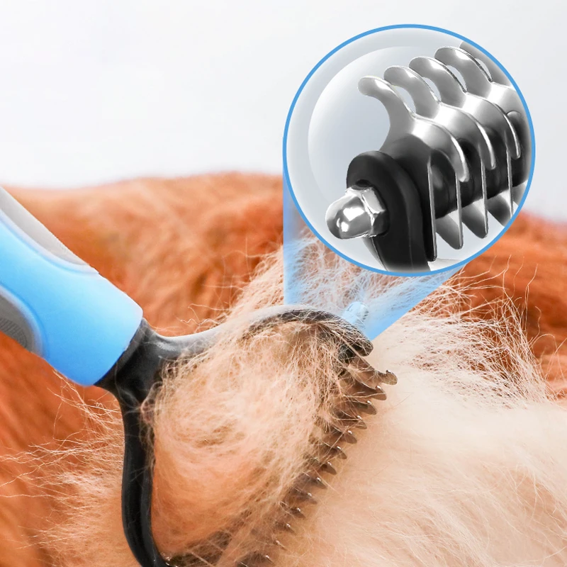 Professional Pet Deshedding Brush 2 Sided Dematting Dog Comb Cat Brush Rake Puppy Grooming Tools Undercoat Shedding Flying Hair
Professional Pet Deshedding Brush 2 Sided Dematting Dog Comb Cat Brush Rake Puppy Grooming Tools Undercoat Shedding Flying Hair