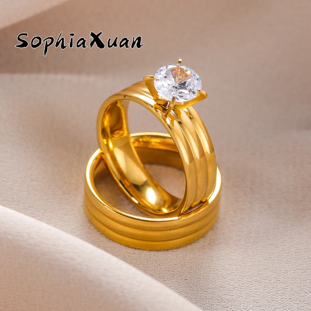 SophiaXuan 2023 Design Sense Threaded Ring Gold Color Stainless Steel Rings Valentine's Day Couples Gift Rings for Teen Girls
SophiaXuan 2023 Design Sense Threaded Ring Gold Color Stainless Steel Rings Valentine's Day Couples Gift Rings for Teen Girls