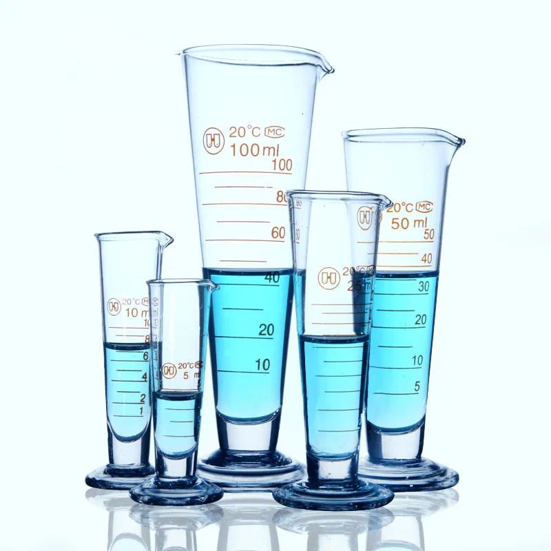 Glass Triangular Measuring Cylinder 5/10/20/25/50/100/250/500/1000ml Graduated Scale Conical Measuring Cup
Glass Triangular Measuring Cylinder 5/10/20/25/50/100/250/500/1000ml Graduated Scale Conical Measuring Cup