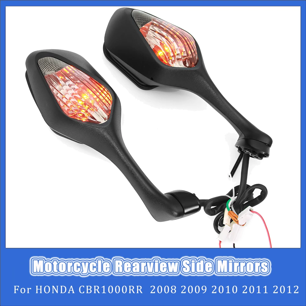 For HONDA CBR1000RR 2008 2009 2010 2011 2012 VFR1200 Motorcycle Rearview Side Mirrors LED Turn Signal Side Mirrors Folding Style
For HONDA CBR1000RR 2008 2009 2010 2011 2012 VFR1200 Motorcycle Rearview Side Mirrors LED Turn Signal Side Mirrors Folding Style