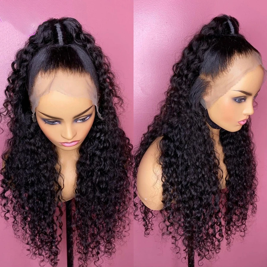 Soft Natural Black Long 28 inch 180% Density Preplucked Kinky Curly Deep Lace Front Wig For Women With BabyHair Glueless Daily
Soft Natural Black Long 28 inch 180% Density Preplucked Kinky Curly Deep Lace Front Wig For Women With BabyHair Glueless Daily