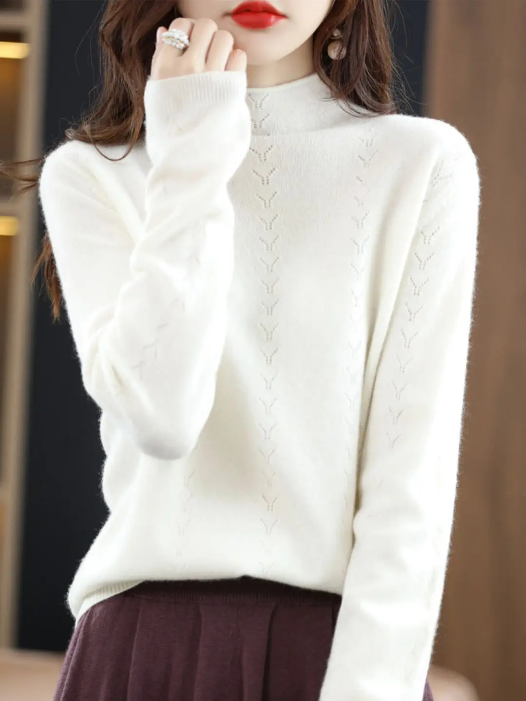 2023 Autumn/Winter New Round Neck y2k Long Sleeve Pullover Loose Versatile Wool Knit Women's Top
2023 Autumn/Winter New Round Neck y2k Long Sleeve Pullover Loose Versatile Wool Knit Women's Top