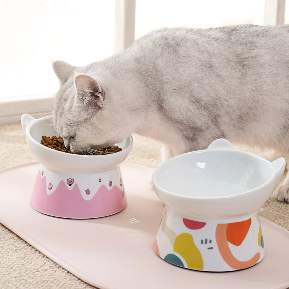 Ceramic Cat Bowl Feeder with Mat Raised Stand Bone China Cervical Protect Food Water Ceramic Bowl for Cat Small Dog Pet Supplies
Ceramic Cat Bowl Feeder with Mat Raised Stand Bone China Cervical Protect Food Water Ceramic Bowl for Cat Small Dog Pet Supplies